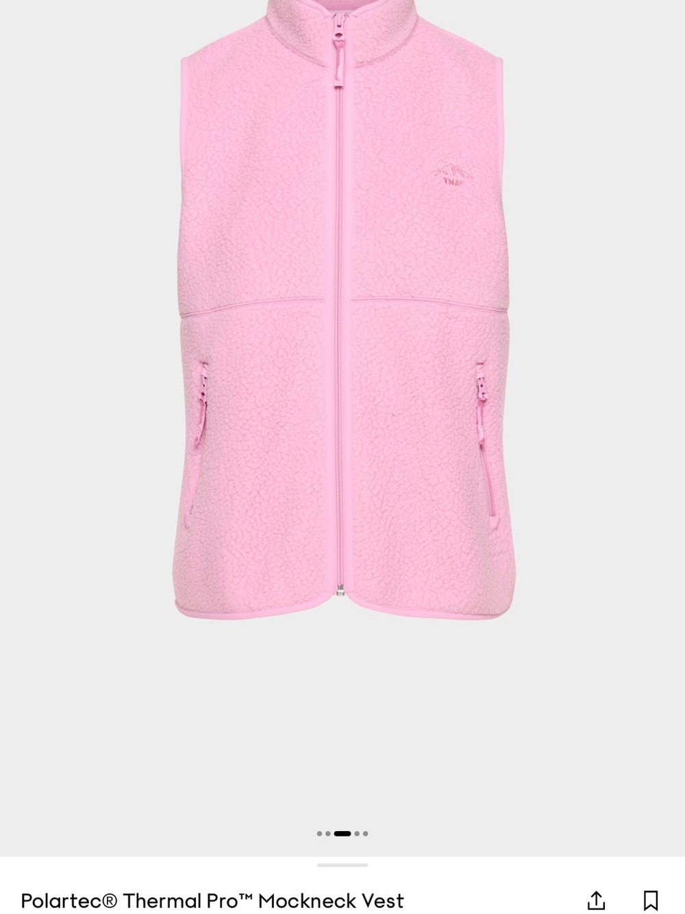 Aritzia TNA Polartec Thermal Pro Sherpa Mockneck Vest - NWOT - Picture 5 of 14